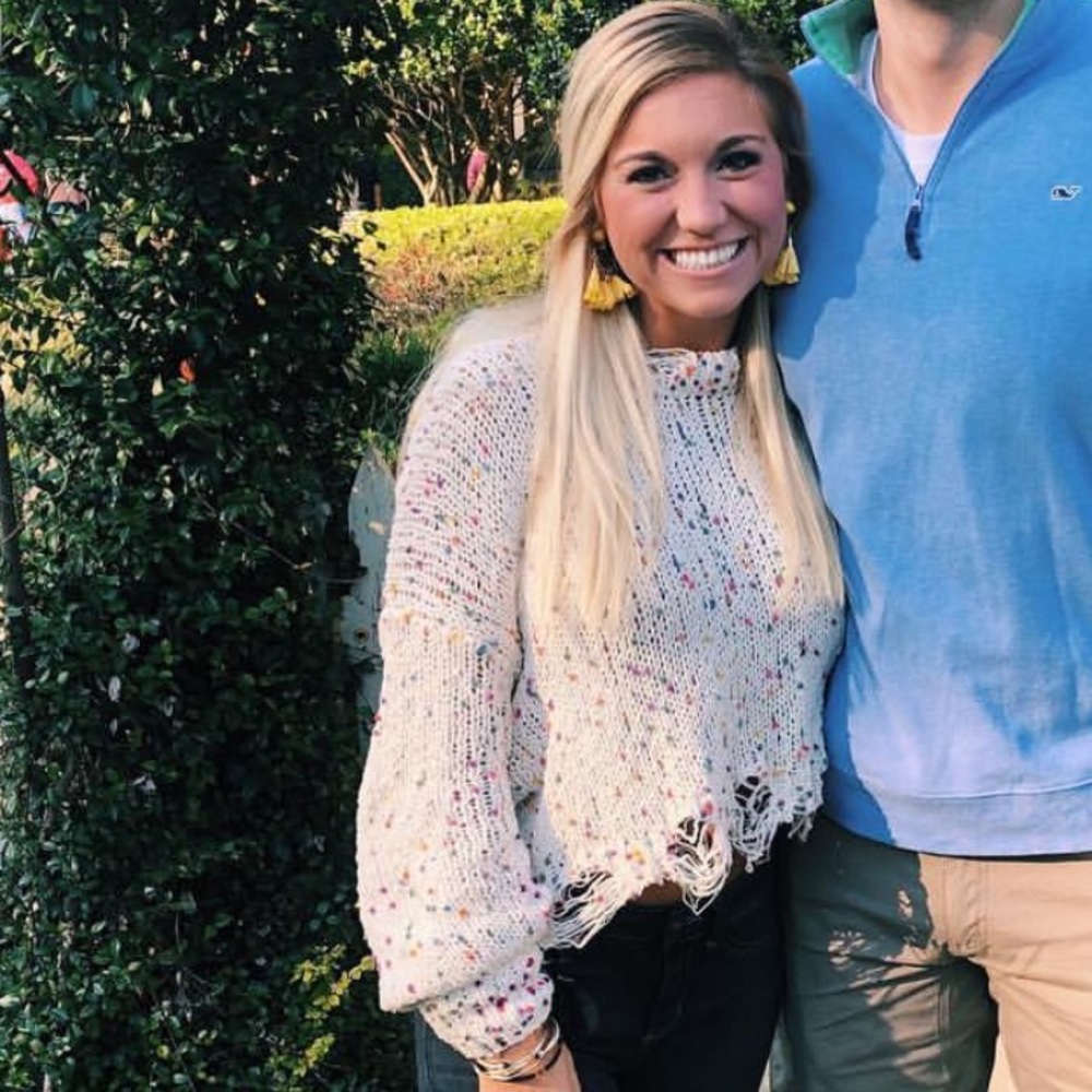 Colorful crop sweater